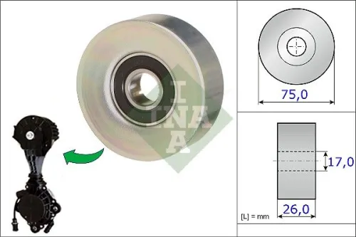 Geleide rol/omdraairol, Poly V-riem