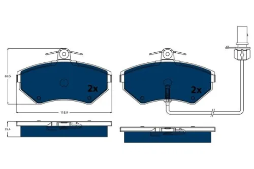 Remblokkenset, schijfrem